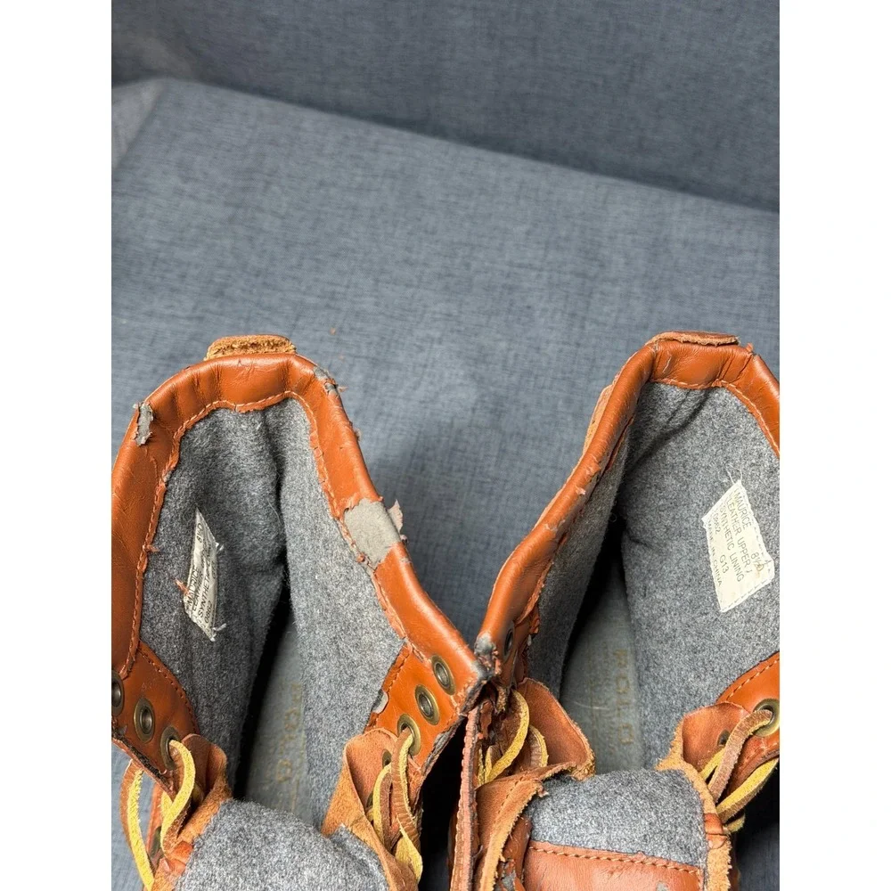 Polo Ralph Lauren Maurice Leather Buckle Boots Mens 8.5D Brown Combat Distressed - Picture 13 of 16